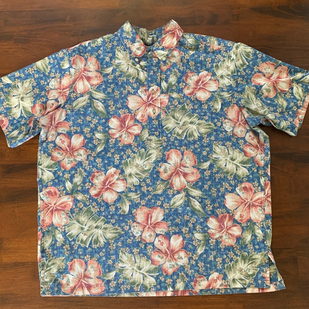 Reyn Spooner Hawaiian Aloha Shirt Hibiscus